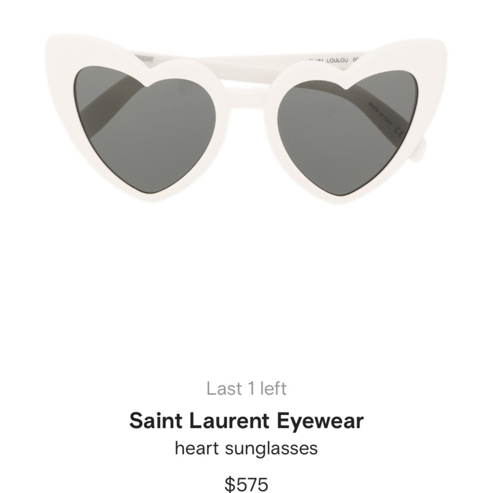 LouLou Saint Laurent heart Sunglasses